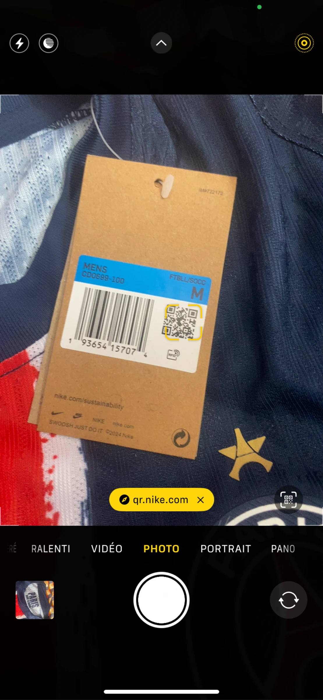 Official Collector Nike PSG Soccer Jersey – 1 Star – New S M L XL – photo 3